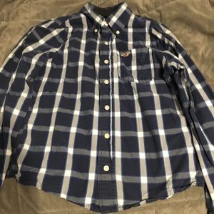 Hollister Mens Long Sleeve Plaid Button Up Shirt